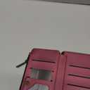 Defencase Compatible with iPhone 17 Pro Case Wallet with RFID Blocking Card Holder for Women Men, Fashion PU Leather Magnetic Snap Flip Zipper Strap Wallet Phone Case for iPhone 17 Pro 6.3",  Red