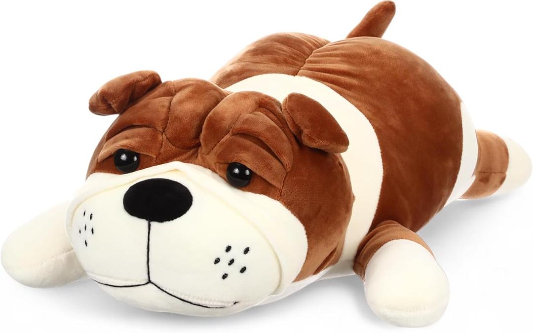 17.7" Soft Dog Plush - Huggable Stuffed Animal Pillow for Kids Birthday Gift - Large Cuddle Puppy Toy - Washable Bedtime Companion for Boys Girls
