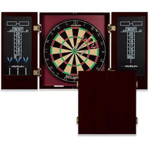 EastPoint Sports Official Size Dart Board Cabinet Set- Easy-Assembly & Complete with 6 Deluxe Steel Tip Darts and Accessories -Premium Darts Set with Scoreboard for Bar Games & Indoor Games, 39.5 Inches X 22 Inches