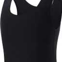 Trans Chest Binder Transgender FTM Cosplay Breathable Half Breast Binder Tank Top (5X-Large, Black)