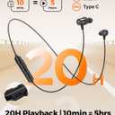 Truefree Wireless Earbuds, HD-100 Bluetooth 6.0 Sport Earphones, Magnetic Wireless Headphones, 11mm Driver Spatial Audio, IP67 Waterproof, 20H Playtime, AI Enhanced Calls, App Control, Dual Connection