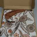 TSSOHU Vintage Flower Throw Pillow Covers 20x20 Brown Rust Colored Floral Botanical Pattern Decorative Pillows Outdoor Linen Farmhouse Cushion Case Country Pillowcase for Sofa Bed Room Decor Set of 2