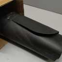 Saloniture 3 ft. x 5 ft. Salon & Barber Shop Chair Anti-Fatigue Floor Mat - Black Semi Circle - 7/8 in. Thick