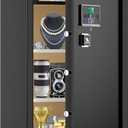 US STOCKTIGERKING 7.2 Cubic Feet Extra Large Heavy Duty Safe Box, Home Safe with Double Safety Key Lock and Separate Lock Box, Digital safe with 2 Removable Shelf for Home Hotel Office, 132 Lbs (Black)