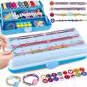 Cmiolacuna Friendship Bracelet Making Kit for Girls, 3-Layer Storage Box Arts and Crafts Bracelets Jewelry String Maker Kit Ages 8-12,Best Christmas Birthday Gift for Girls 6 7 8 9 10 11 12 Year Old