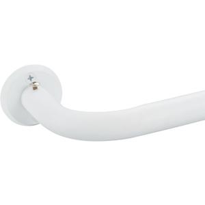 Room Darkening Curtain Rods for Windows, 28 to 84 Inches Splicing Construction Drapery Rod, 1" Adjustable Blackout Wrap Around Curved Curtains Rod, Wall Mounted Ceiling Mounted, Matte White