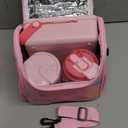 Lunch Box Set with Bento Box Container, 17OZ Stainless Steel Food Soup Thermo, Kids Water Bottle & Portable Insulated Lunch Bag  Leakproof, Hot/Cold Retention for School, Travel(Pink-Rainbow)