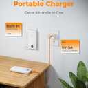 Portable Charger with Built in Cables,TESSAN 10000mAh Power Bank Fast Charging with Foldable Wall Plug Charger, PD20W Compact Battery Pack Travel Essentials for iPhone 17/16/15 Series,Samsung,Tablets