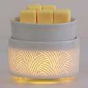 Geronland Wax Melt Warmer Ceramic 3-in-1 Oil Burner Electric Candle Wax Warmer Burner Heating Plate Melter Fragrance Warmer for Scented Waxs Home Office Bedroom Aromatherapy Gift& Décor