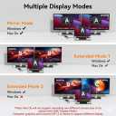 DisplayPort to Dual HDMI Adapter 1 in 2 Out, 4K60Hz Display Port DP 1.4 to 2 HDMI Splitter for PC Graphics Card Monitor Support Windows Extended Mode, [MacOS Only Mirror Mode], No DP Cables