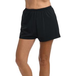 Maxine Of Hollywood Women's 2" Loose Fit Mid Rise Swim Shorts (Black) 20 Plus