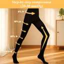 Women's 20-30 mmHg Compression Pantyhose - Medical Grade Opaque Support Stockings for Varicose Veins, Edema, Swelling Relief - Durable Closed Toe Tights (Black, S)
