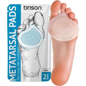 Metatarsal Pads Ball of Foot Cushions - Metatarsal Pads for Women and Men - Soft Gel Foot Pads Metatarsal Foot Forefoot Cushioning Foot Pain Relief - 2 Pairs