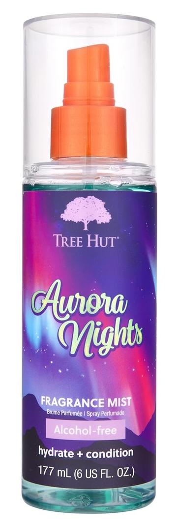 Tree Hut Aurora Nights Fragrance Mist, Hydrating, Alcohol-Free Formula, Cozy Scent with Warm Pistachio and Toasted Marshmallow Notes, 6 fl oz