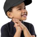 Smile Face Toddler Hat Baseball Cap for Boy Girls Baseball Hats Kids Soft Cotton Adjustable Cute Caps for 4-12 Years Black