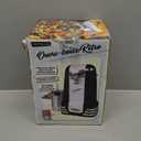 Nostalgia Retro Electric Can Opener for Kitchen with Magnetic Lid Remover, Knife Sharpener, and Soda or Beer Bottle Opener, Black