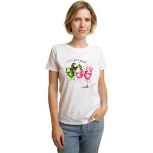 Pink Goes Good with Green Shirt Halloween Witch Costume Tee for Women Girls Cute Funny T-Shirt (White, XL)
