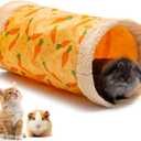 Rabbit Hideout Tunnel - Small Animal Tunnel Tube House Indoor for Bunny Guinea Pig Rat Hamster Ferret Chinchilla - Playing Sleeping Resting Soft Fleece Foldable Nest Habitat