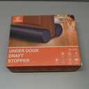 (2 Pack) Under Door Draft Stopper, Draft Stopper for Bottom of Door, Adjustable 30-36 Inch Door Draft Blocker, Under Door Gap Filler, Easy Install Door Seal, Helps Reduce Drafts, Noise and Heat Loss
