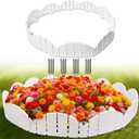 White Garden Edging Flexible Landscape Border with Anchoring Spikes for Lawn Flower Bed Outdoor Decor (20)