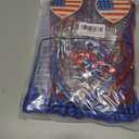 Sincere Party 4th of July Patriotic Tutu Skirt Set for Girls, Red, White and Blue, with Headband and Necklace, Ages 3-8
