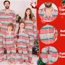 ANGELGGH Family Christmas PJs Matching Sets Long Sleeve Festival Party Pajamas Holiday Warm Sleepwear Couples Button Loungewear (Heart Snowflake, 4-5)