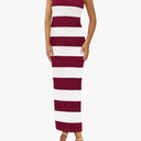 BTFBM Casual Spring Dresses for Women 2025 Sleeveless Spaghetti Strap Striped Maxi Dress Party Beach Long Dress XXL