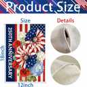 6 x 250th Anniversary Garden Flag Red White Blue Flower Daisy Garden Flags for Outside 12 x 18 Inch Double Sided Design Burlap Yard Flag 250 Anniversary Patriotic Banner 4th of July Independence Day Decor, Mix