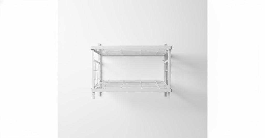 13"x20 Inch Wide Shelving Unit, 2 Tier Wire Storage Rack for Pantry Closet, Stackable, Heavy Duty Metal, White