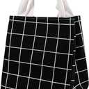 Lunch Bag Insulated Lunch Box for Women Men,Reusable Adult Lunch Tote Bags for Work or Travel (Black Plaid)