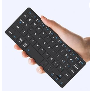 Universal Wireless Keyboards Ultra Light Portable Mini Keyboard with Adjustable Angle Stand & Leather Case,Computer Keyboards Rechargeable Travel Bluetooth Keyboard for iPad Android,Windows and iOS