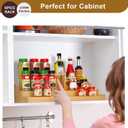 Spice Rack Organizer for Cabinet 2Pack, 3 Tier Expandable Bamboo Spice Storage, Great for Kitchen Cabinet, Cupboard,Pantry and More(Natrual) (Natural1)