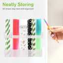 2 x 9.5'' Thickened Large Acrylic Straw Holder for Cabinet Door, Reusable Tumbler Straw Organizer Storage, Straws Storage Dispenser with Ultra Sticky Adhesive, Adjustable Two-Part Straws Organizer (Matte)