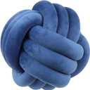 Knot Ball Pillows, Round Throw Pillow Cushion Home Decoration Soft Plush Pillow, Throw Knotted Ball Pillow Handmade Children Room Decoration Round Plush Toy Pillow (Blue,8.5"/22cm)