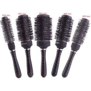 PERFEHAIR Round Thermal Brush Set, Professional Nano Ceramic & Ionic Barrel Hair Styling Blow Drying Curling Brush, 5 Different Sizes