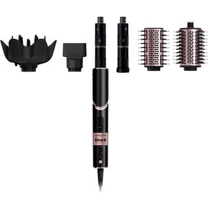 Shark FlexStyle Hair Dryer & Powerful Styling System with 6-Piece Hair Styling Tools, Paddle Brush, Curl-Defining Hair Diffuser, Auto-Wrap Curlers, Styling Concentrator, Oval Brush &, Black, HD440BK