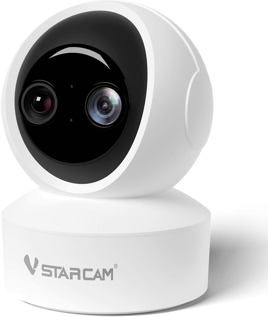 VSTARCAM 2K Dual Lens Indoor Security Camera, 10X Hybrid Zoom WiFi Camera for Home Security, 360 AI Tracking Pet Baby Monitor, Color Night Vision, 2-Way Audio, Support Cloud & 256GB SD Card Storage