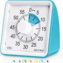 Secura 60-Minute Visual Timer, Classroom Timer, Countdown Timer for Kids and Adults, Time Management Tool for Teaching (Blue & Blue)