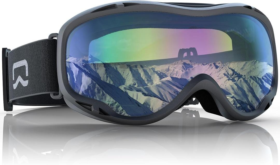 Ski Goggles Anti-Fog Snow Goggles - Dual Lenses UV Protection OTG Snowboard Goggles