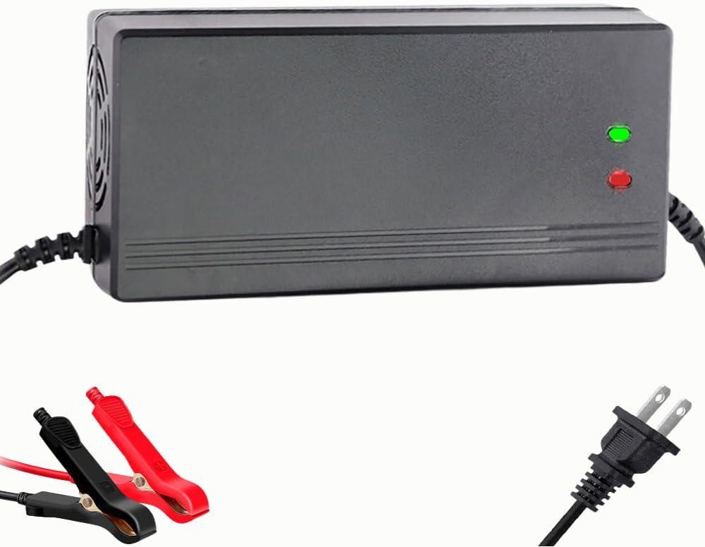 72V/87.6V 10A LiFePO4 Battery Charger for 72V(76.8V 24Strings) Lithium Iron Phosphate Battery, Smart Lithium Battery Charger