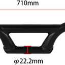 Bike Handlebars Steel Riser Bar Cycling for BMX 710mm * 22.2mm Black