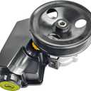 20-61607 Power Steering Pump with Pulley Reservoir Fits for 1999-2004 Jeep Grand Cherokee Sport Utility L6 4.0L, for 1999-2000 Jeep Grand Cherokee Sport Utility V8 4.7L, Power Assit Pump OE# 5080551AB