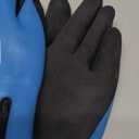 100% Waterproof Gloves for Men and Women, Winter Work Gloves for Cold Weather, Touchsreen, Thermal Gloves for Freezer Work, Fishing and Gardening, With Grip, Blue, X-Large