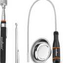 HORUSDY 4-Piece Telescoping Magnetic Pickup Tools Set - Extendable Magnetic Pick Up Tools Flexible Bendable Spring Magnet Stick