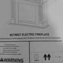 36 Electric Fireplace Mantel Freestanding Electric Fireplace, Remote Control, Adjustable Led Flame, 750W/1500W Cream