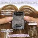 Hair Toppers for Women Real Human Hair-3603D Topper with Bangs for Thinning Hair Clip in Bangs with Upgraded Silk Base Perfect for Daily Wear,46 Brown