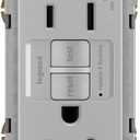 Legrand radiant 1597GRYCCD12 15 Amp GFCI Self Test Decorator Duplex Outlet, Gray (1 Count)