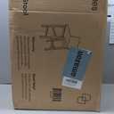 Nathan James Gracie Modern Counter Height Bar Stool with Back, Counter Stool Upholstered Chair with Natural Textured Linen and Brushed Wooden Legs, Cream Boucle/Dark Brown