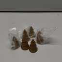 Bucherry 6 Pcs Christmas Tree Place Card Holders Mini Antique Gold Christmas Table Number Holders Farmhouse Resin Winter Table Centerpieces Decor for Xmas Wedding Party Decorations