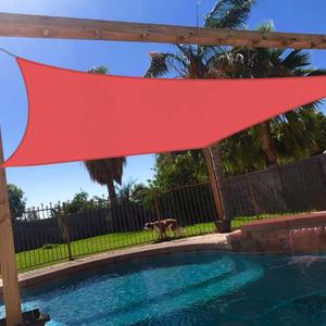 8' x 12' Sun Shade Sail Rectangle Outdoor Canopy Cover UV Block for Backyard Porch Pergola Deck Garden Patio (Red)